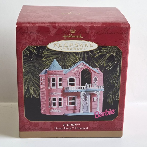 1999 Hallmark BARBIE DREAMHOUSE Ornament All Original Packaging New Open Box - Picture 2 of 6